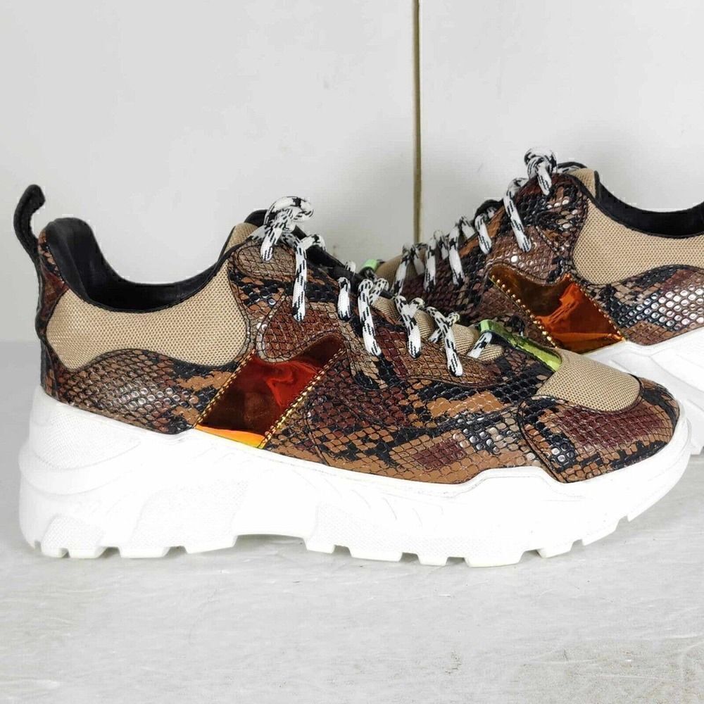 John Geiger Men's 003 US 7 Brown Python Law Top Casual Fashion Sneakers Shoes - Picture 9 of 12